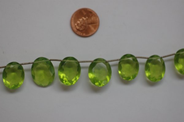 Hydro Green Quartz Oval Concave Cut