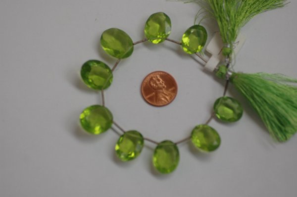 Hydro Green Quartz Oval Concave Cut
