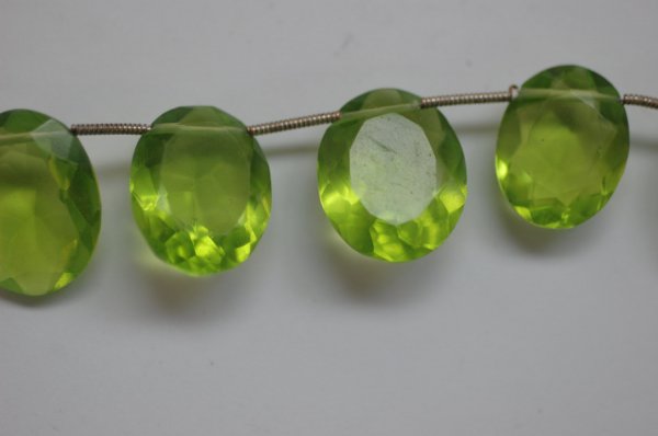 Hydro Green Quartz Oval Concave Cut