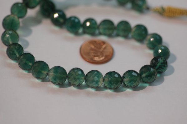 Hydro Green Quartz Round Beads Faceted