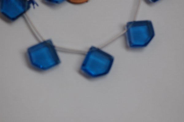 Hydro Quartz Dark Blue Hexagon Shape Faceted