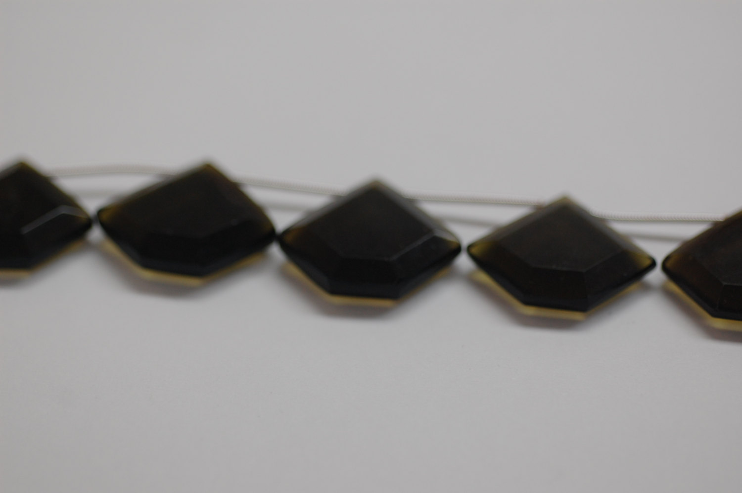 Hydro Quartz Forest Dark Green Hexagon Shape Faceted