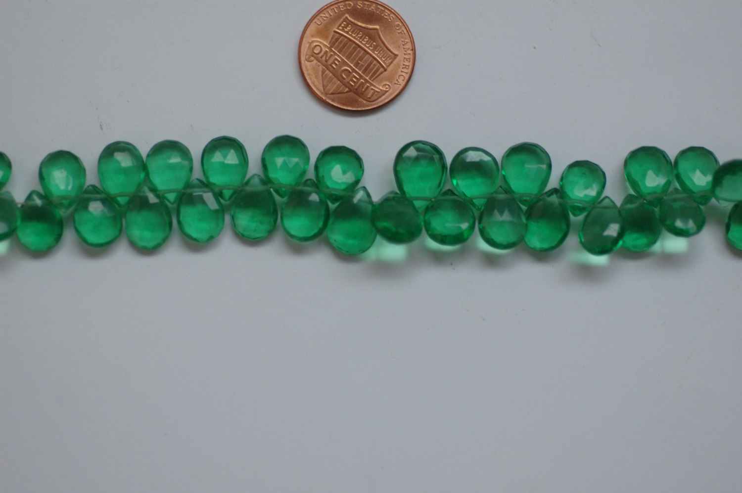 Hydro Quartz Green Pear Faceted