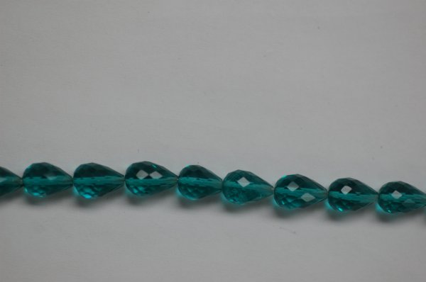Hydro Teal Blue Quartz Straight Drill Drops Faceted