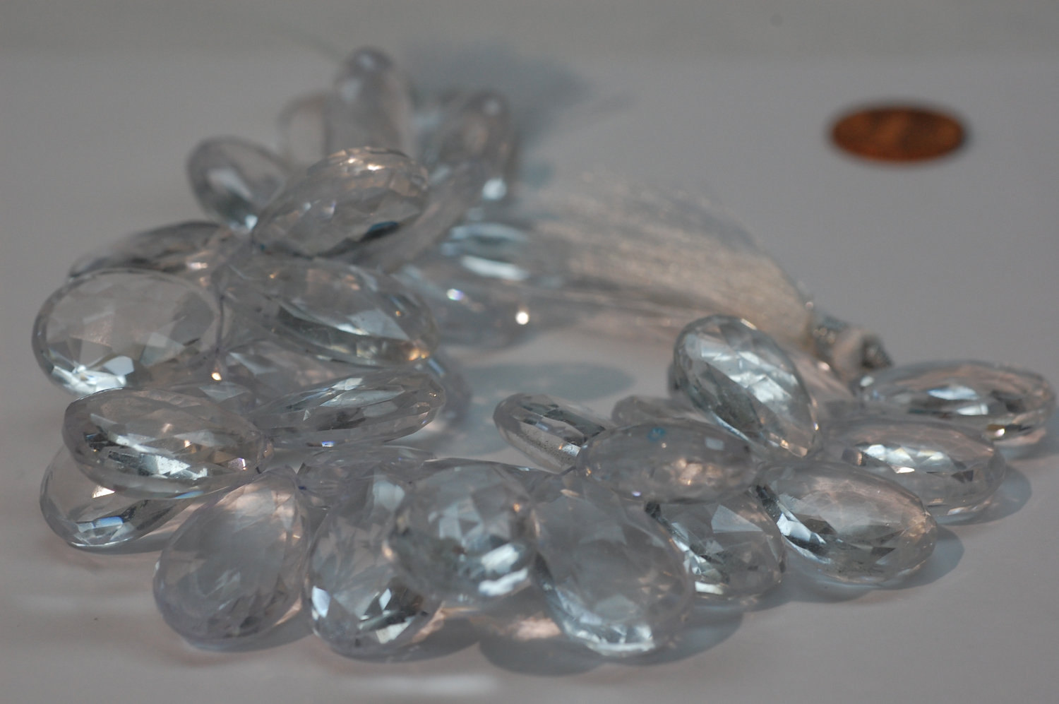 Ice Quartz Pear Faceted