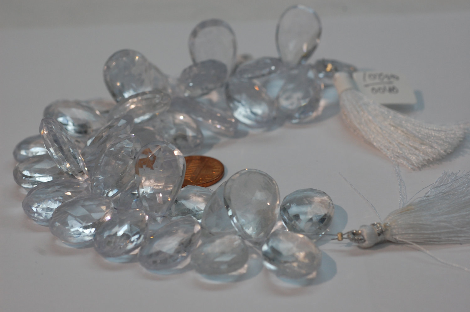 Ice Quartz Pear Faceted