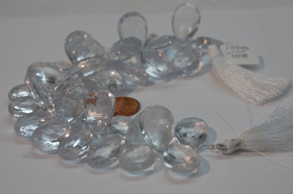 Ice Quartz Pear Faceted
