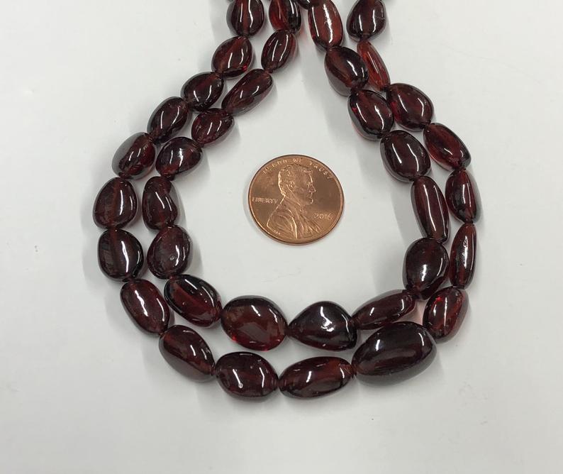 Natural red garnet nuggets smooth