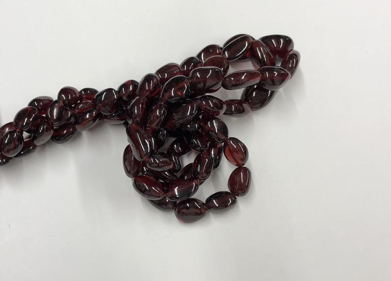 Natural red garnet nuggets smooth