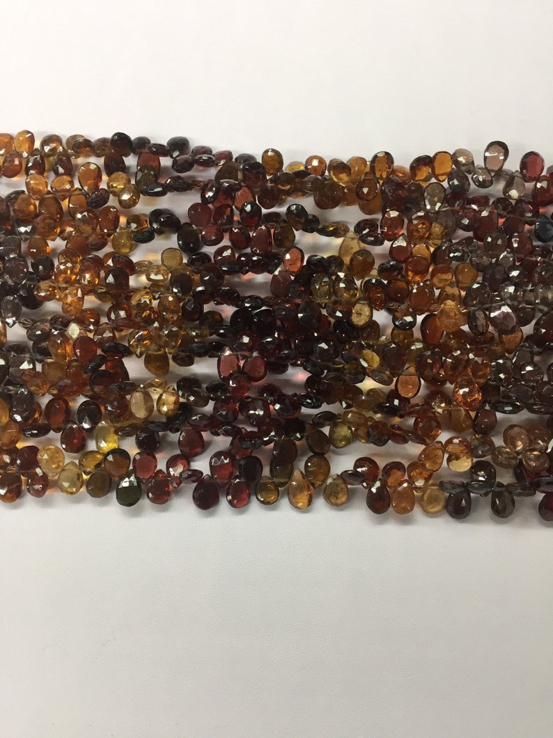Tundra Sapphire Pears Faceted