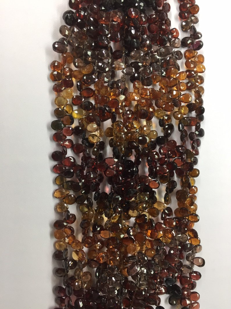 Tundra Sapphire Pears Faceted