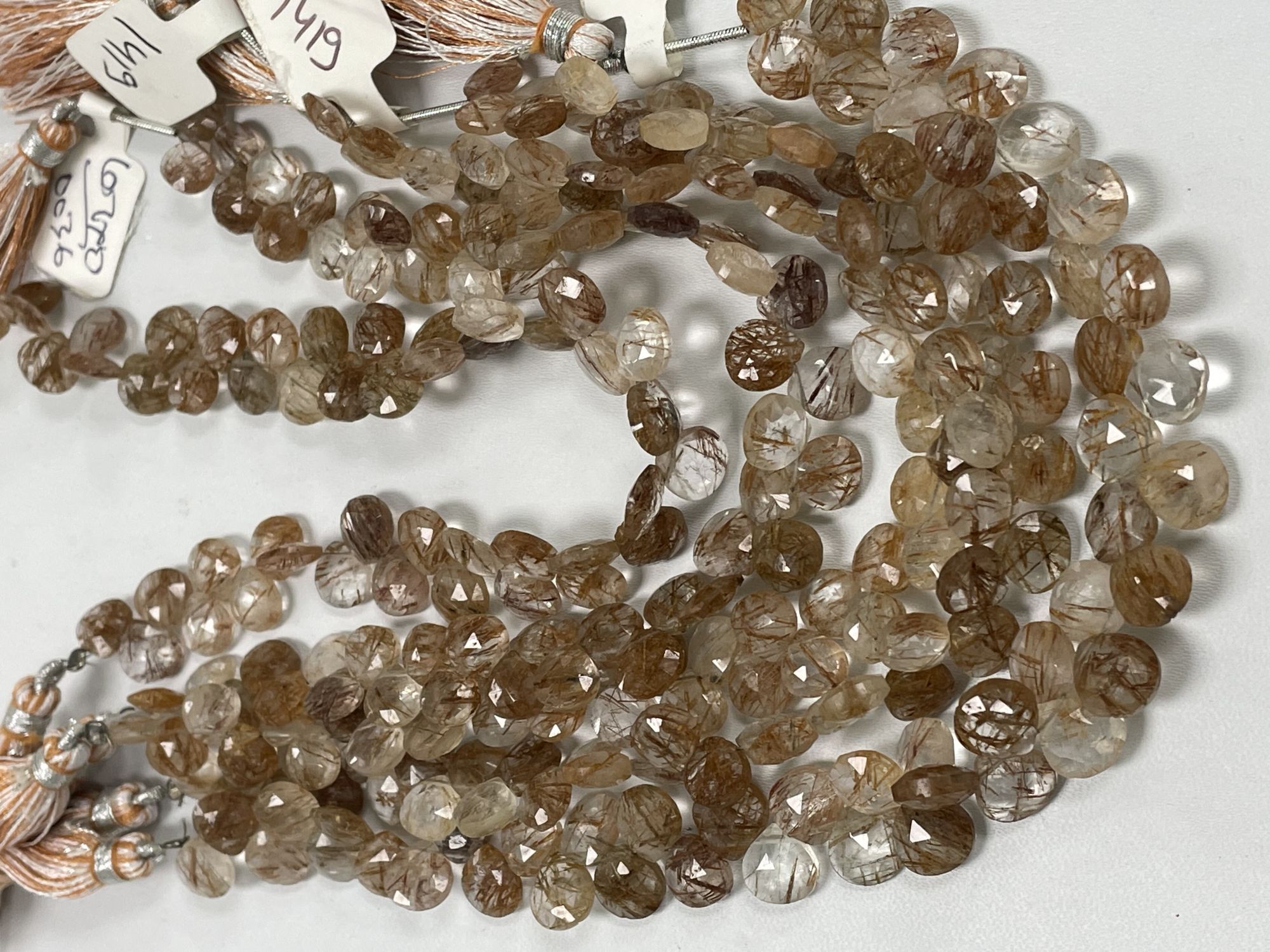 Copper Rutilated Quartz Heart Faceted