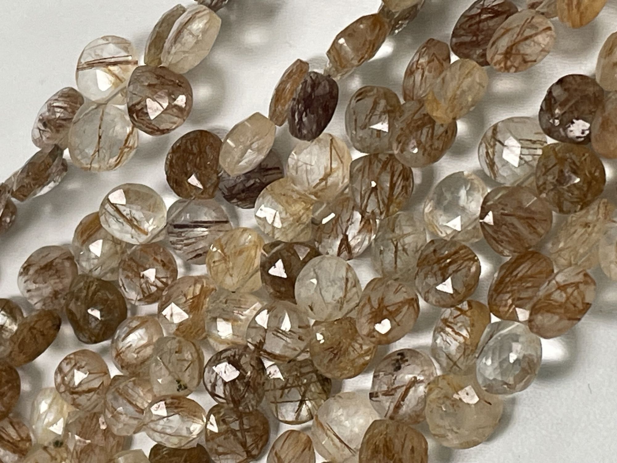 Copper Rutilated Quartz Heart Faceted