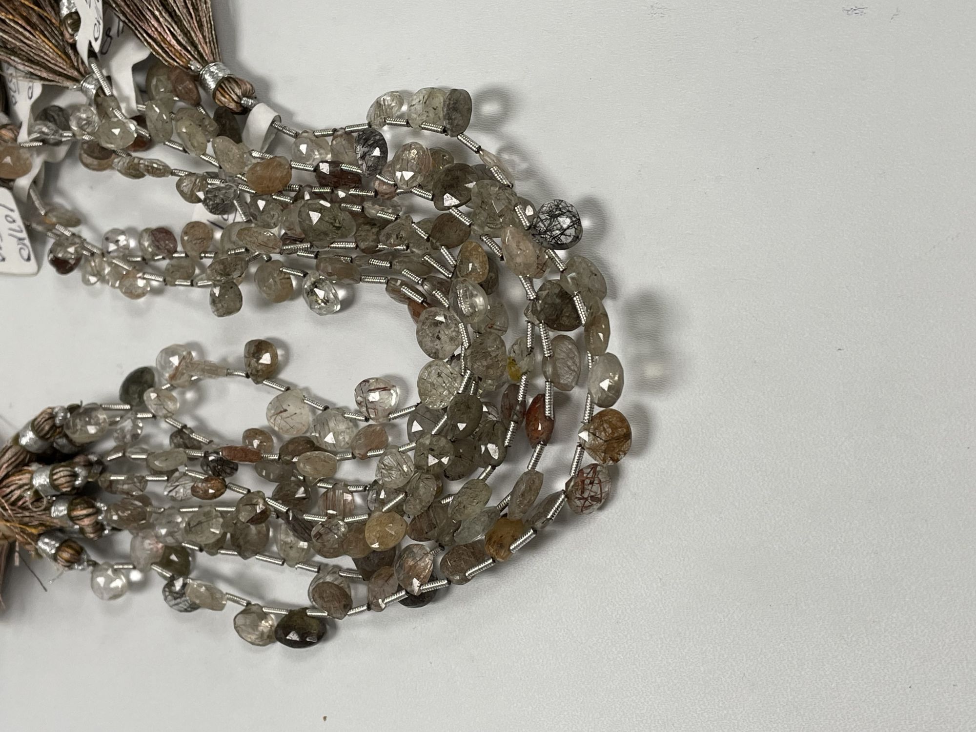 Multi Rutilated Quartz Heart Faceted
