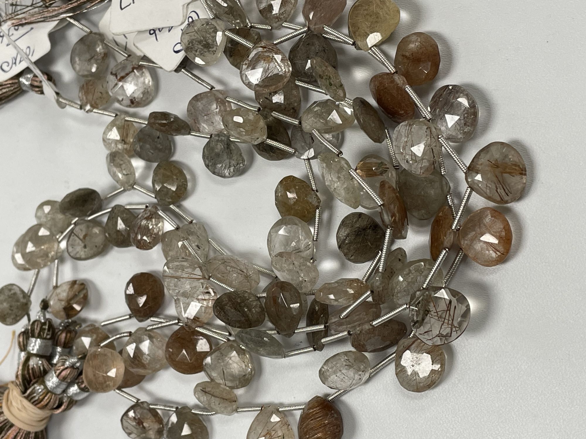 Multi Rutilated Quartz Heart Faceted