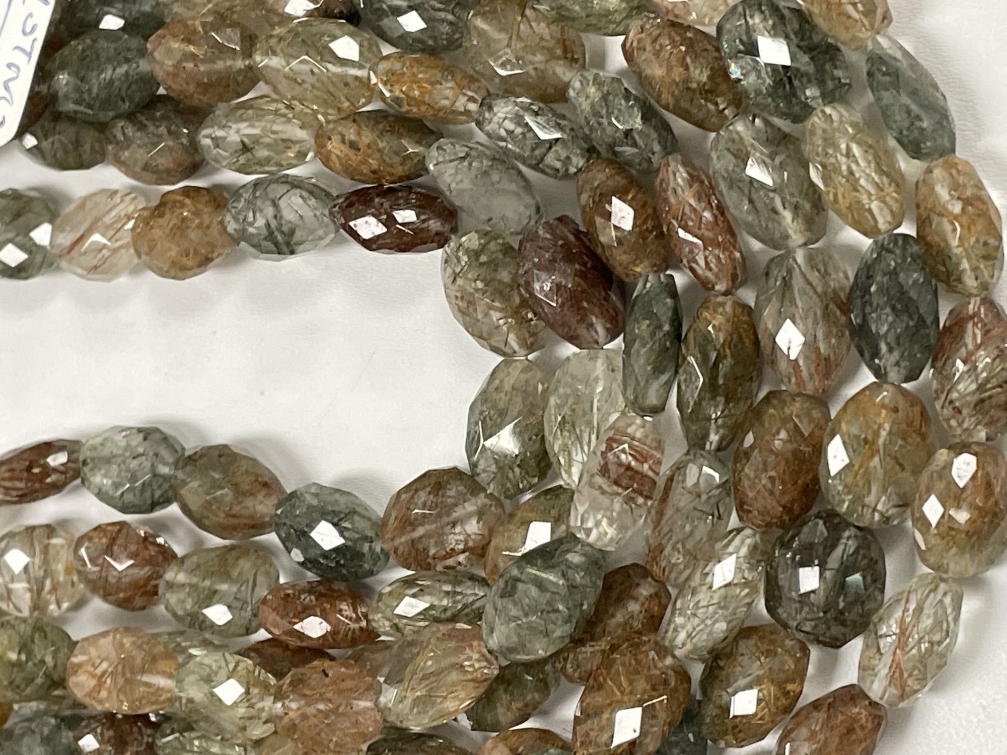 Multi Rutilated Quartz Oval Faceted