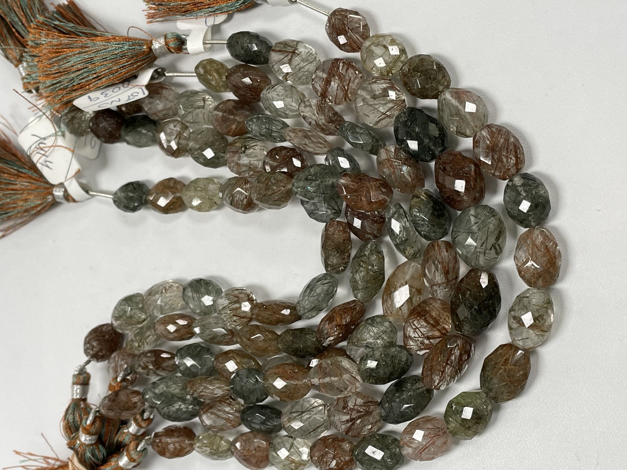 Multi Rutilated Quartz Oval Faceted