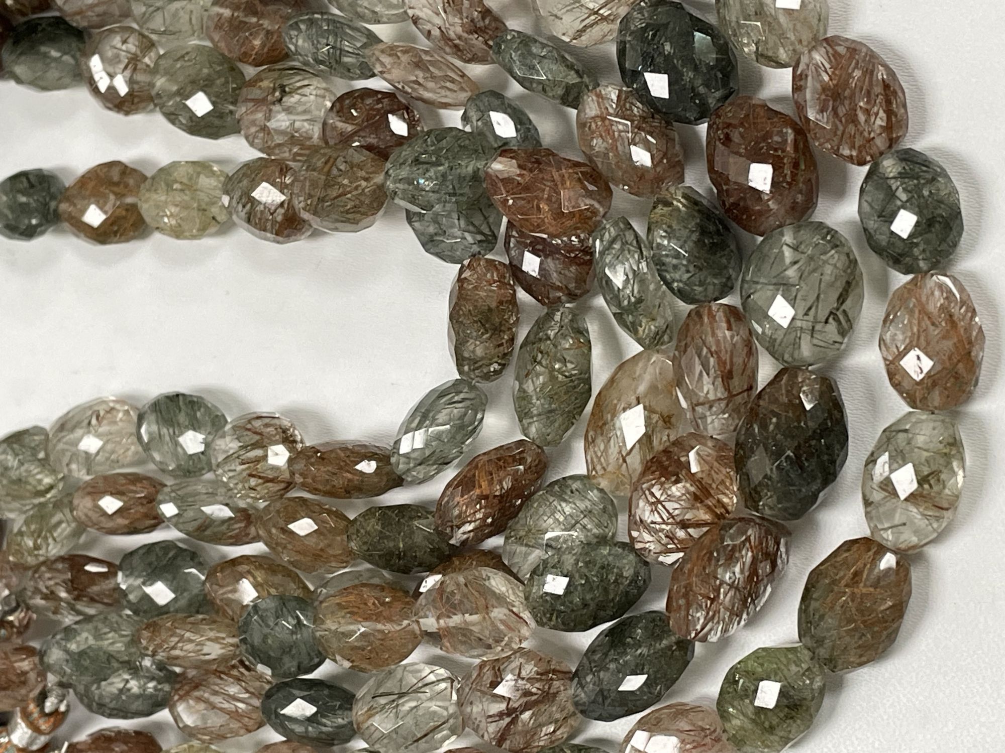 Multi Rutilated Quartz Oval Faceted