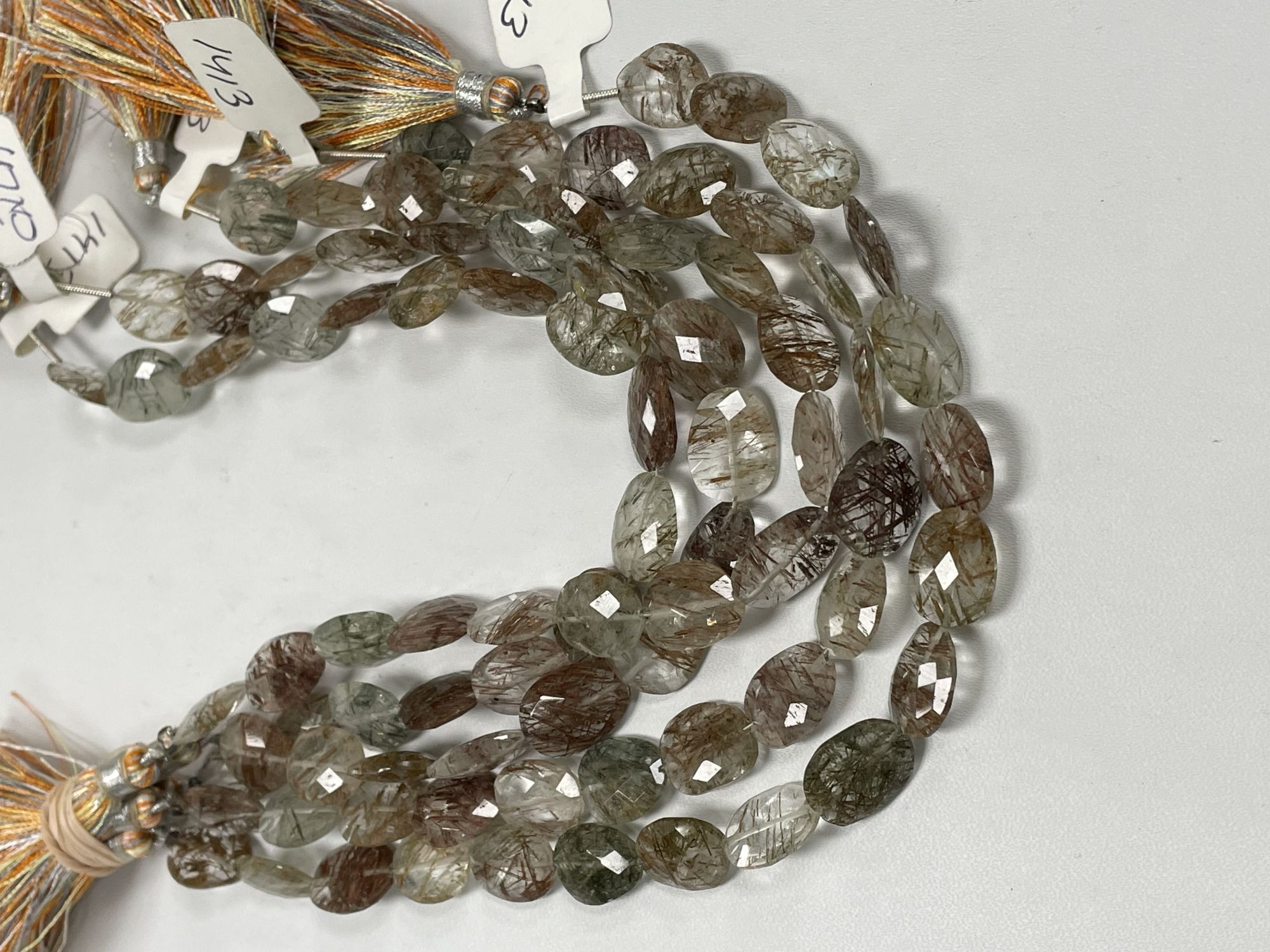 Multi Rutilated Quartz Oval Faceted