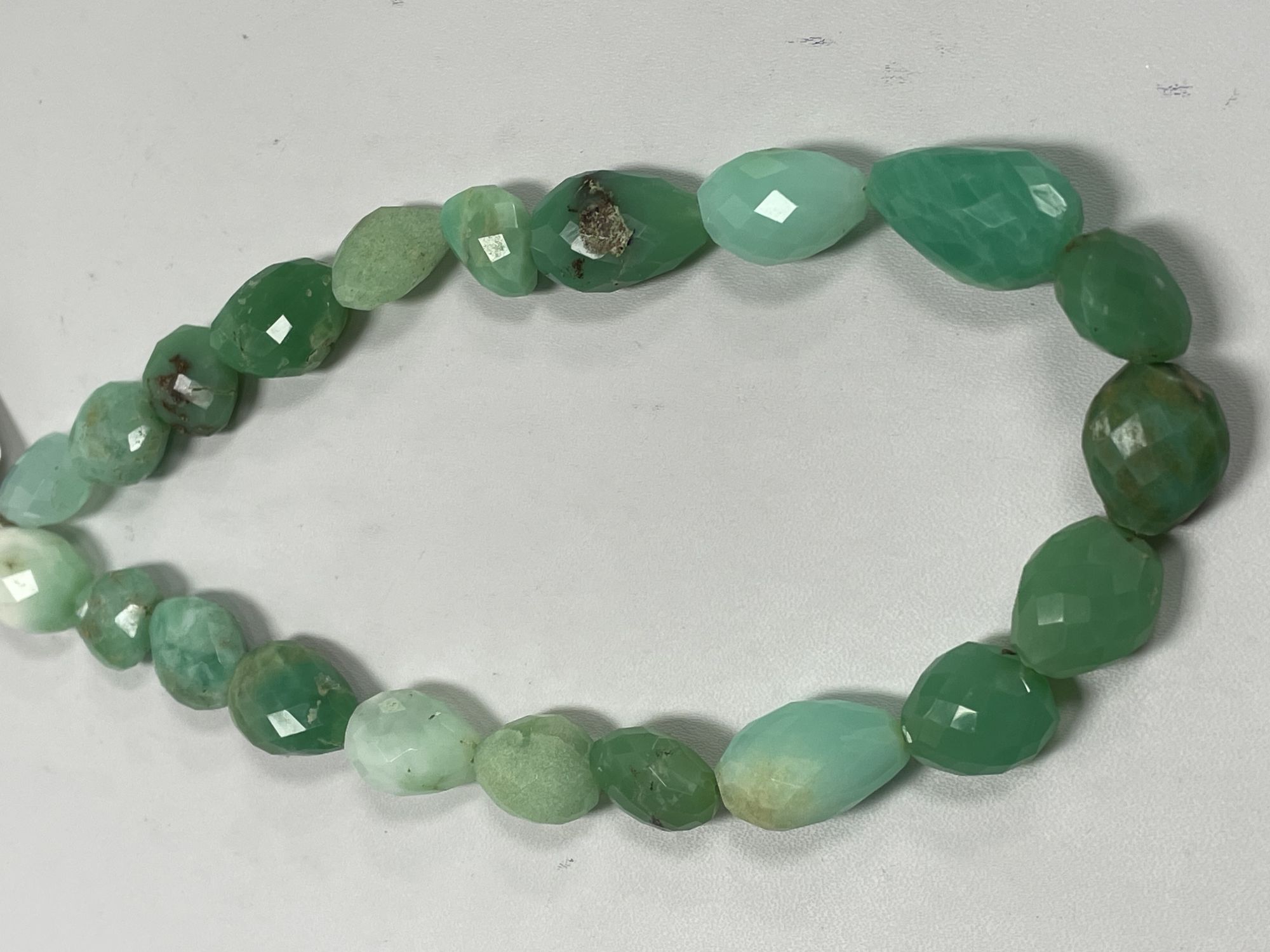 Green Chrysoprase Nugget Faceted