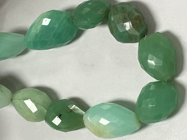 Green Chrysoprase Nugget Faceted