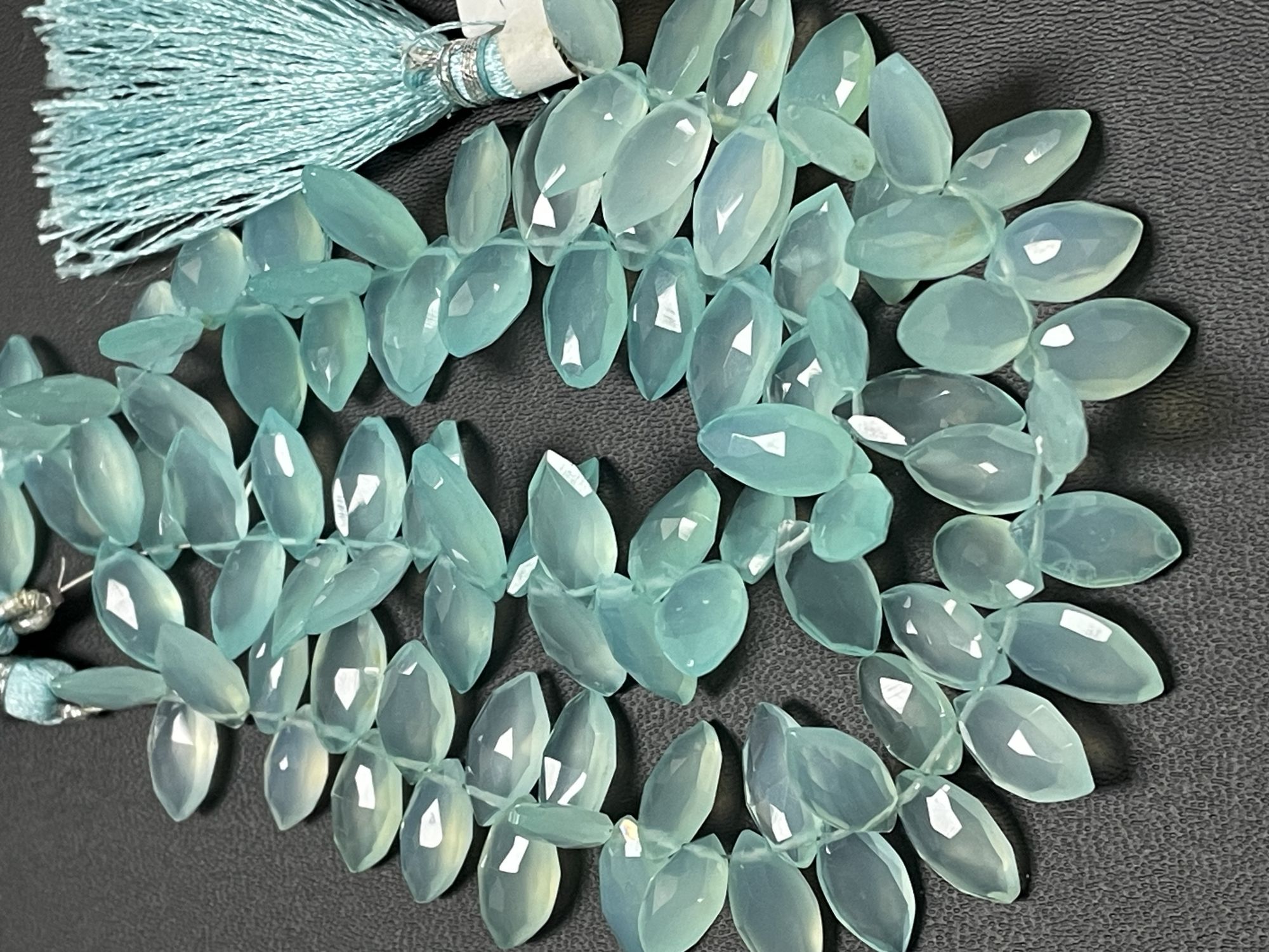 Aqua Chalcedony Marquise Faceted