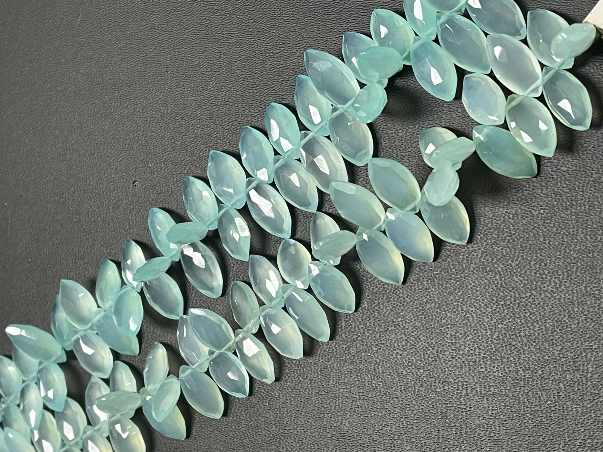 Aqua Chalcedony Marquise Faceted