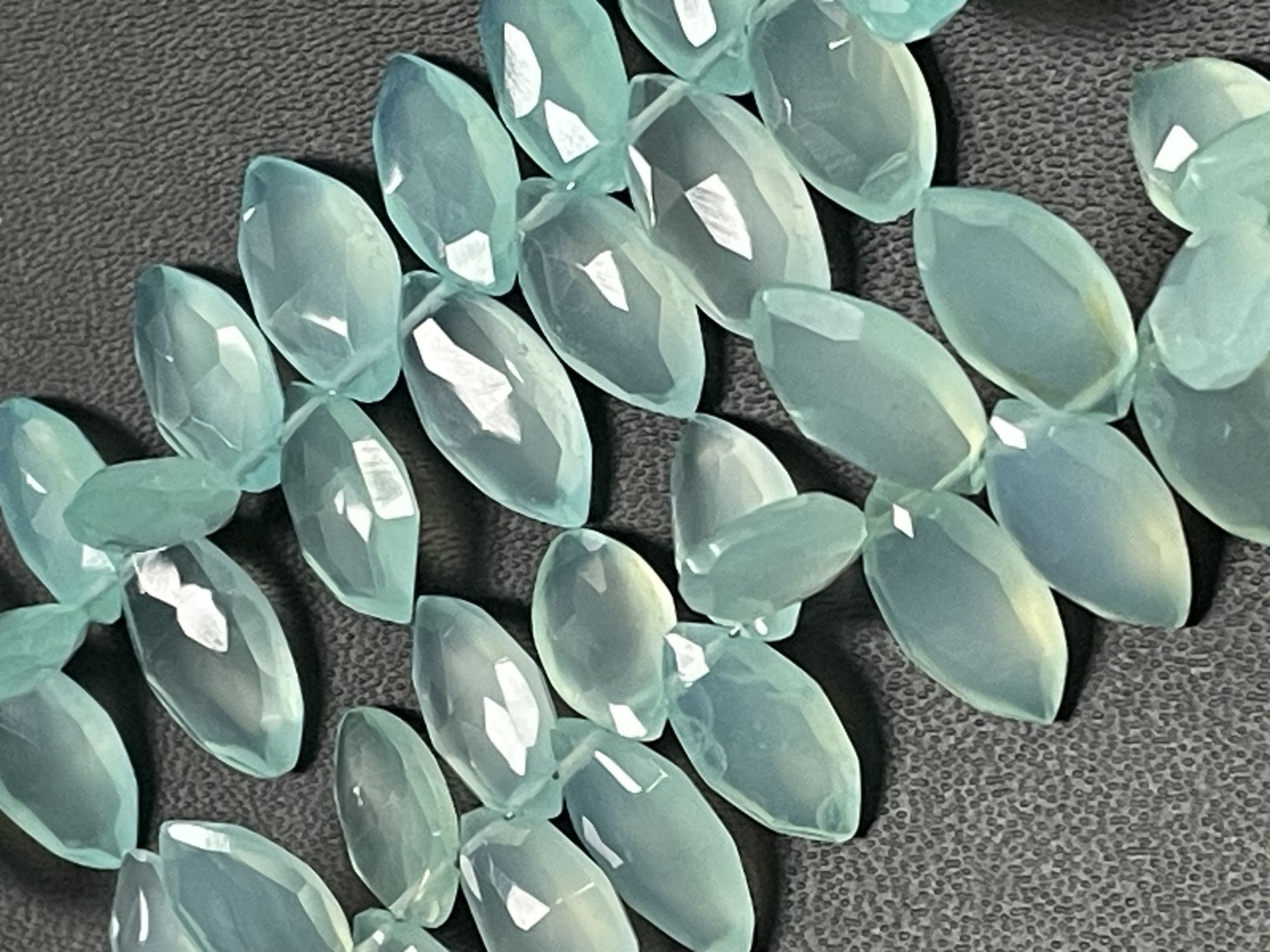 Aqua Chalcedony Marquise Faceted