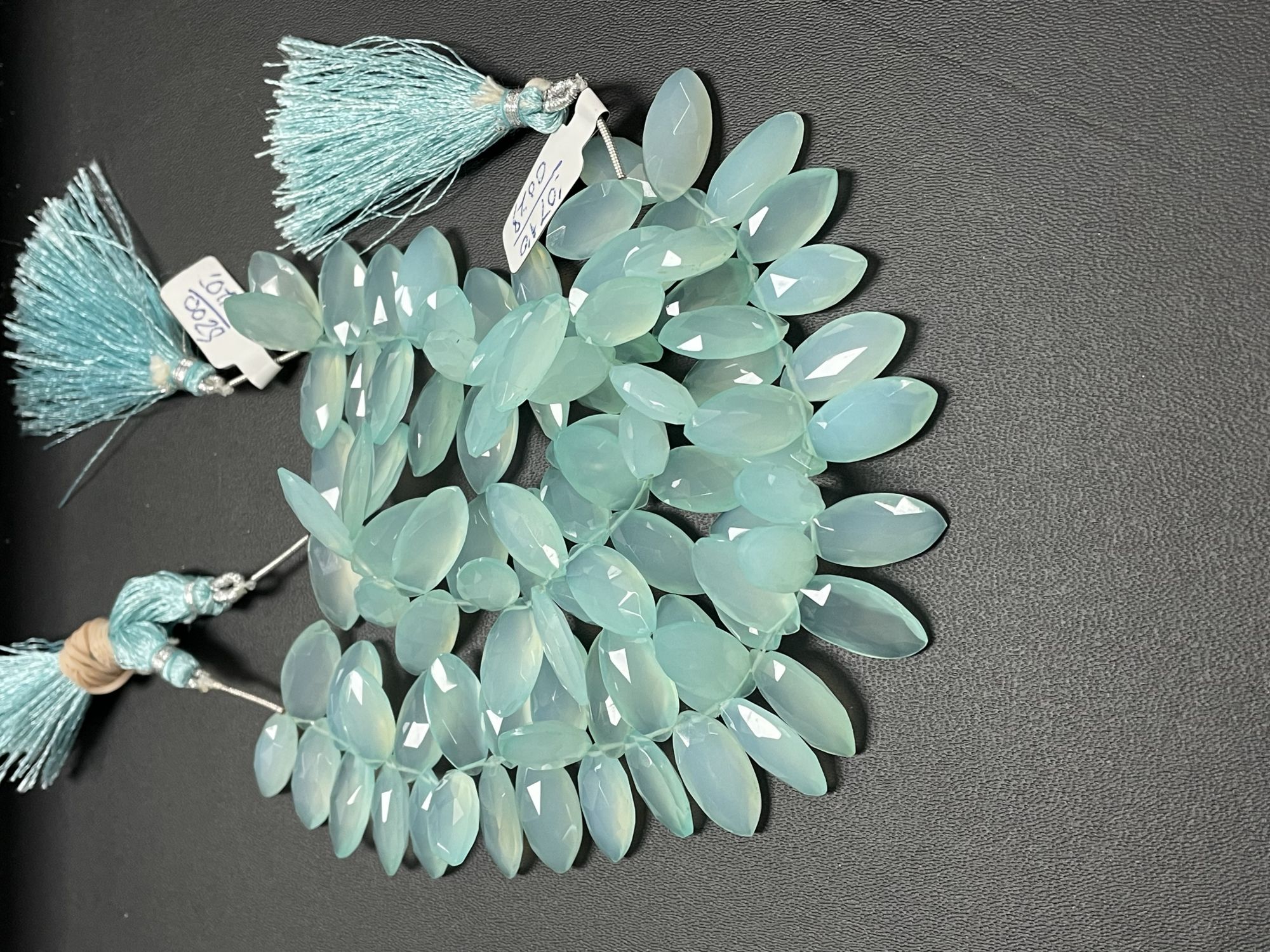 Aqua Chalcedony Marquise Faceted