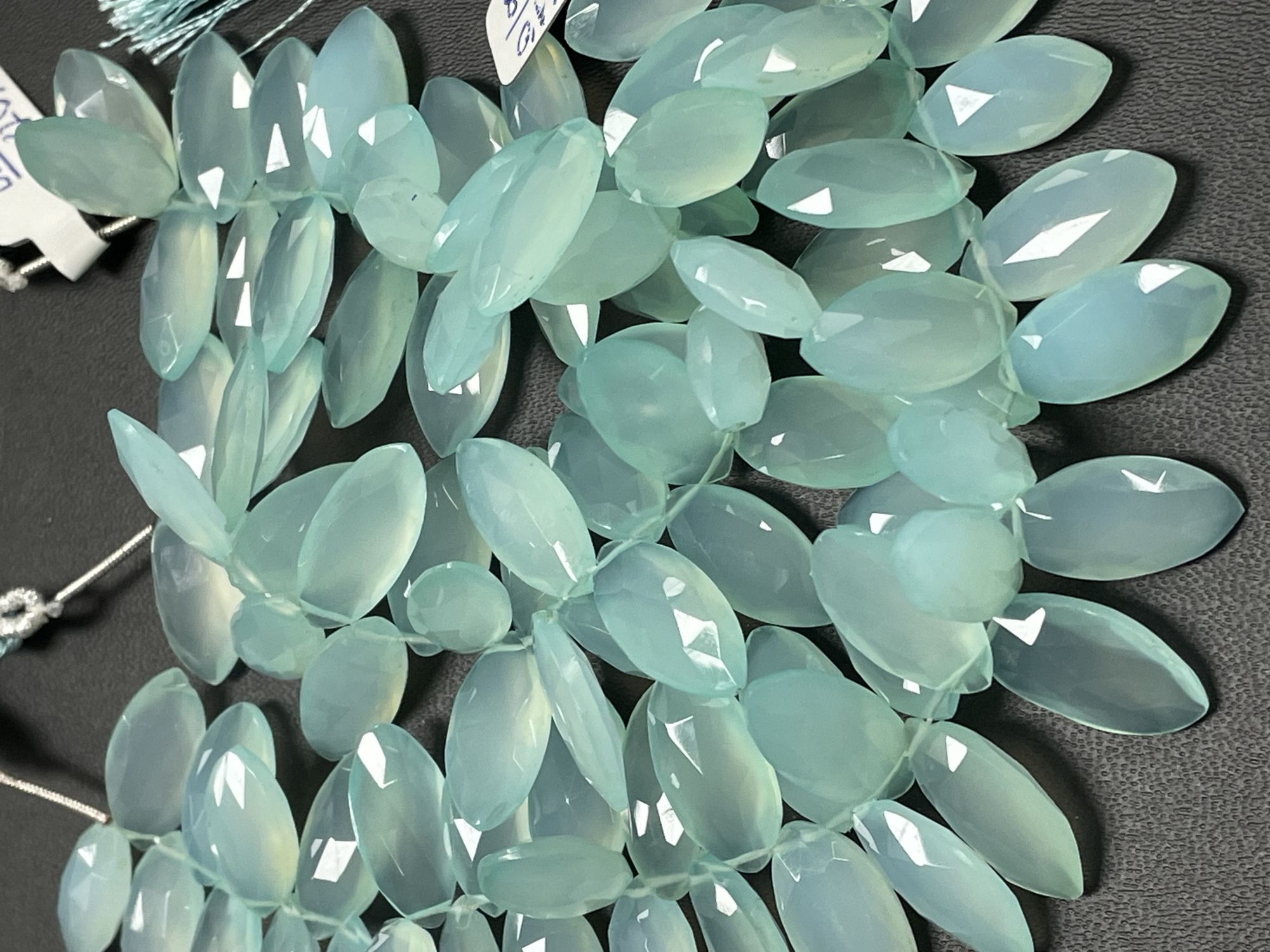 Aqua Chalcedony Marquise Faceted