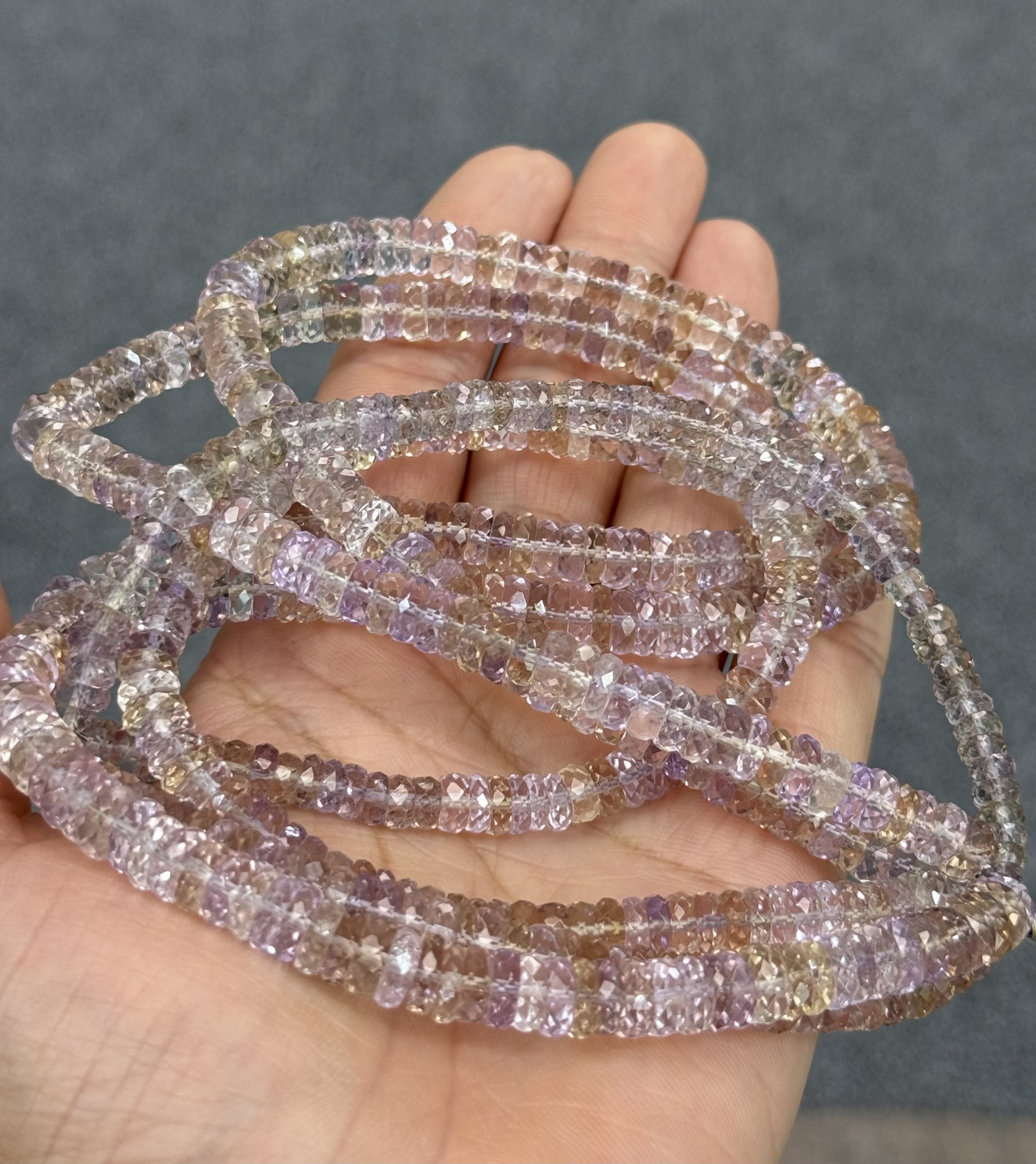 Shaded Ametrine Rondelle Faceted