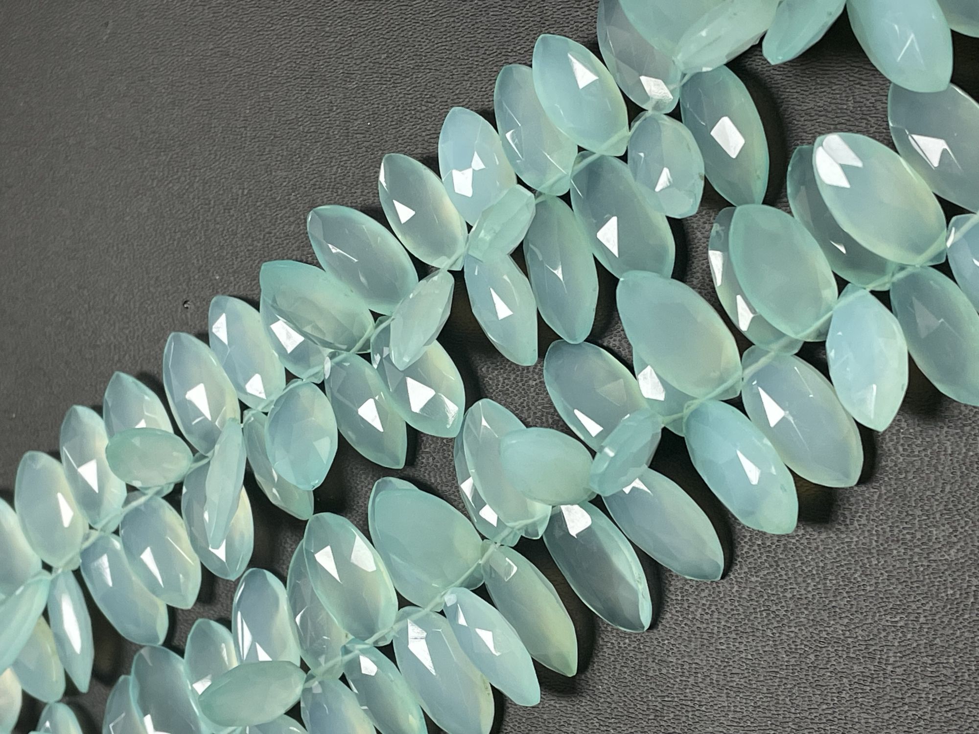 Aqua Chalcedony Marquise Faceted
