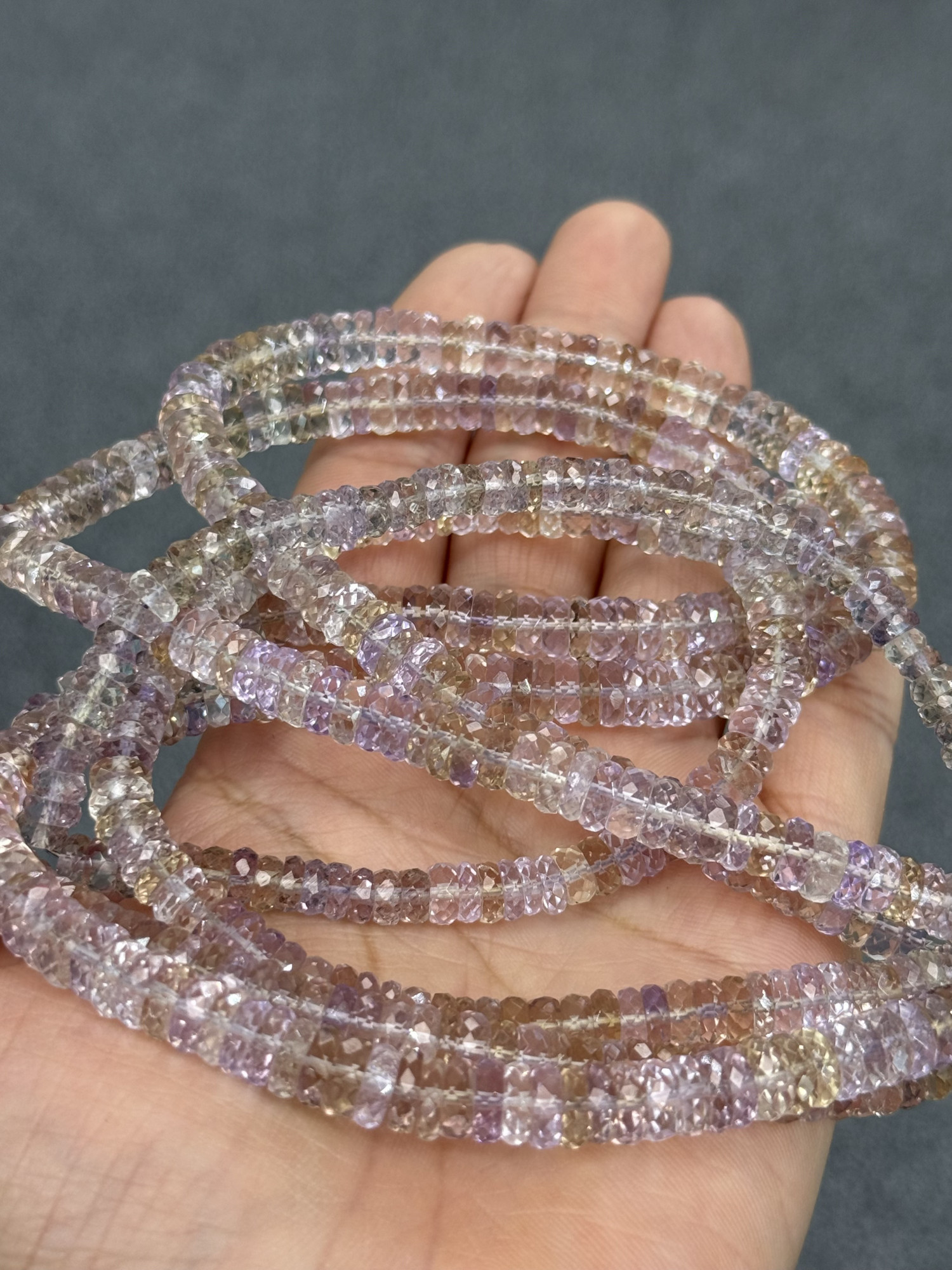 Shaded Ametrine Rondelle Faceted