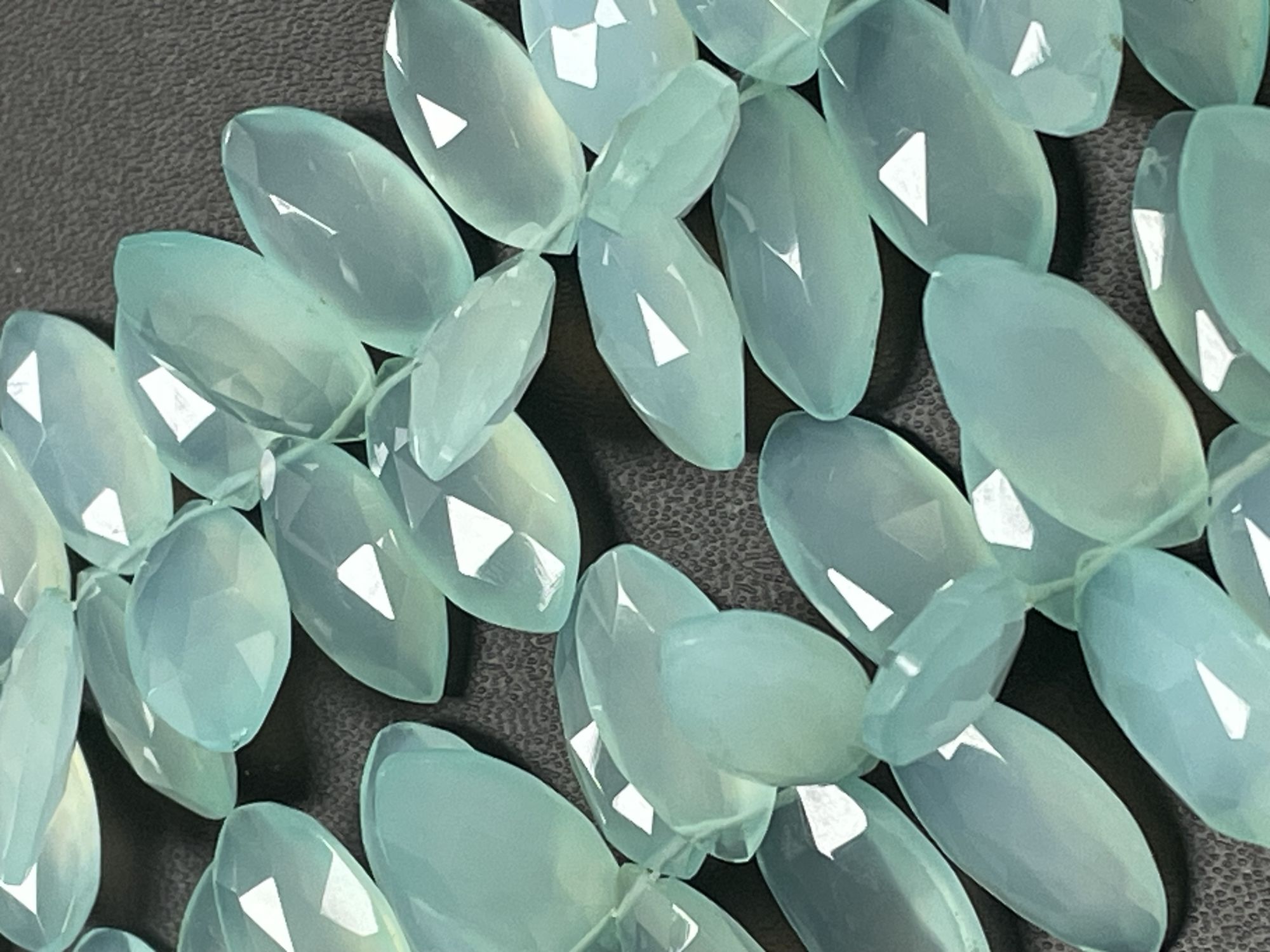 Aqua Chalcedony Marquise Faceted