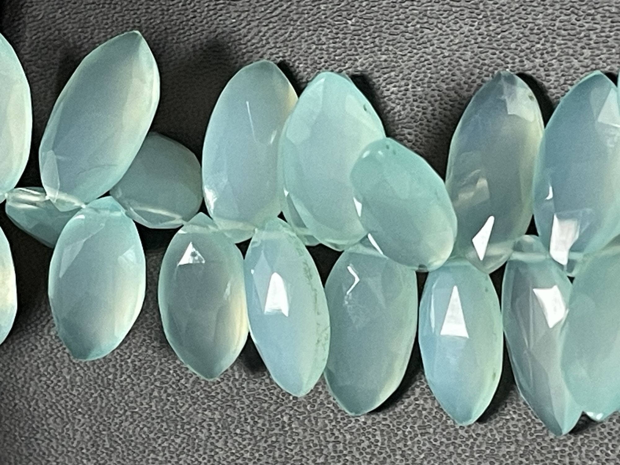 Aqua Chalcedony Marquise Faceted