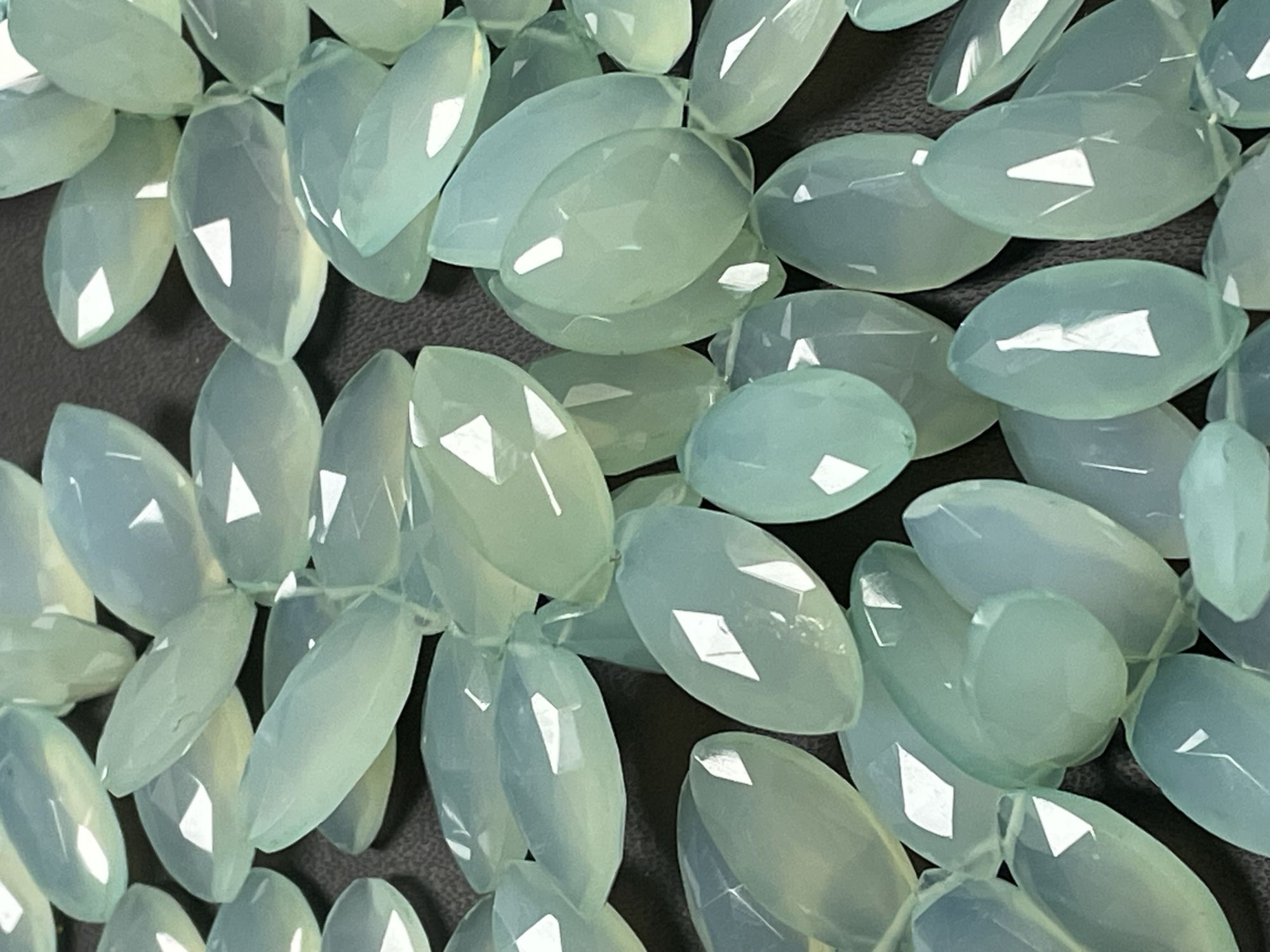 Aqua Chalcedony Marquise Faceted