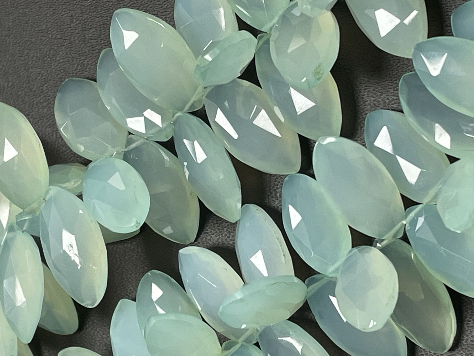 Aqua Chalcedony Marquise Faceted
