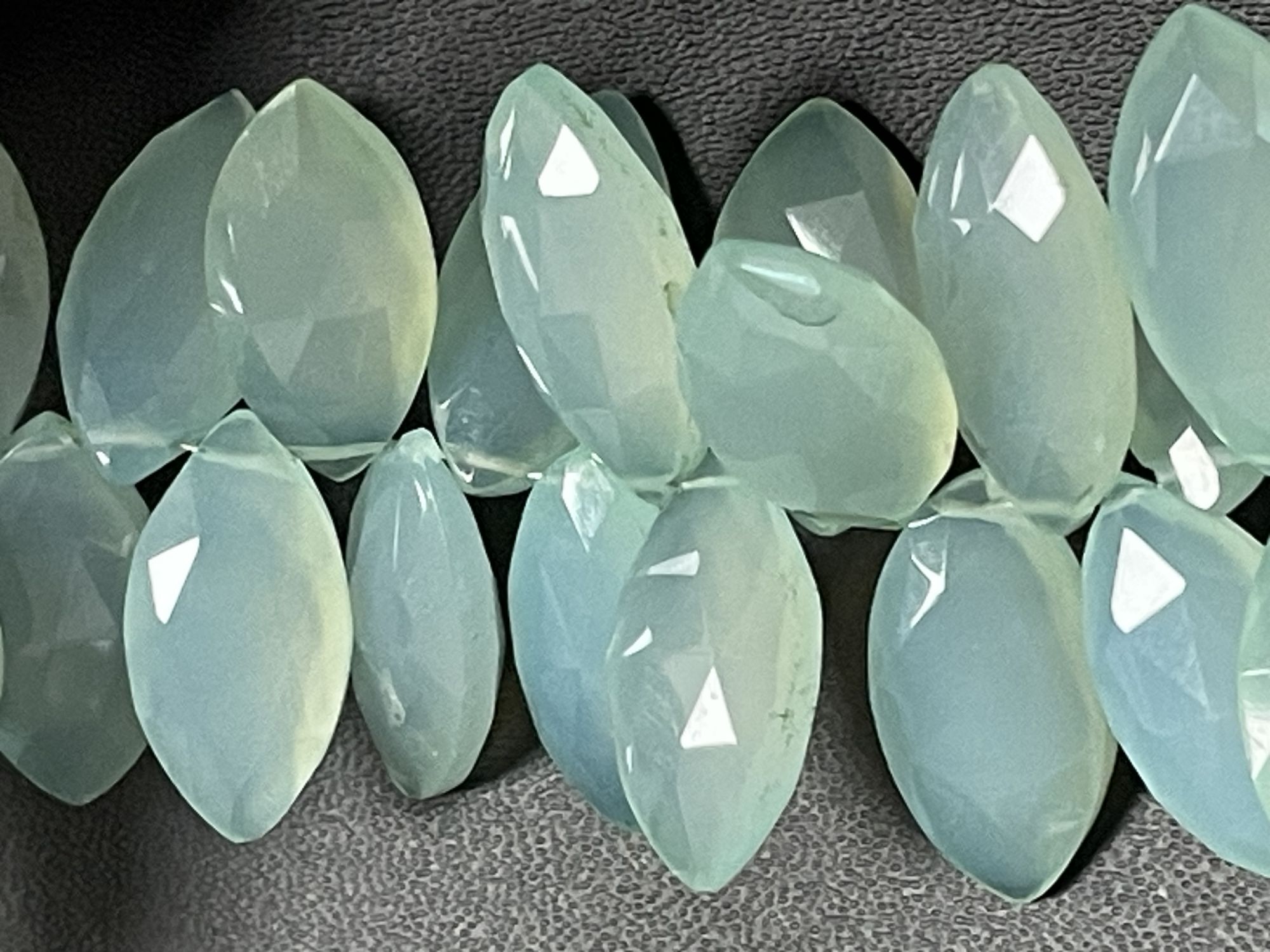 Aqua Chalcedony Marquise Faceted