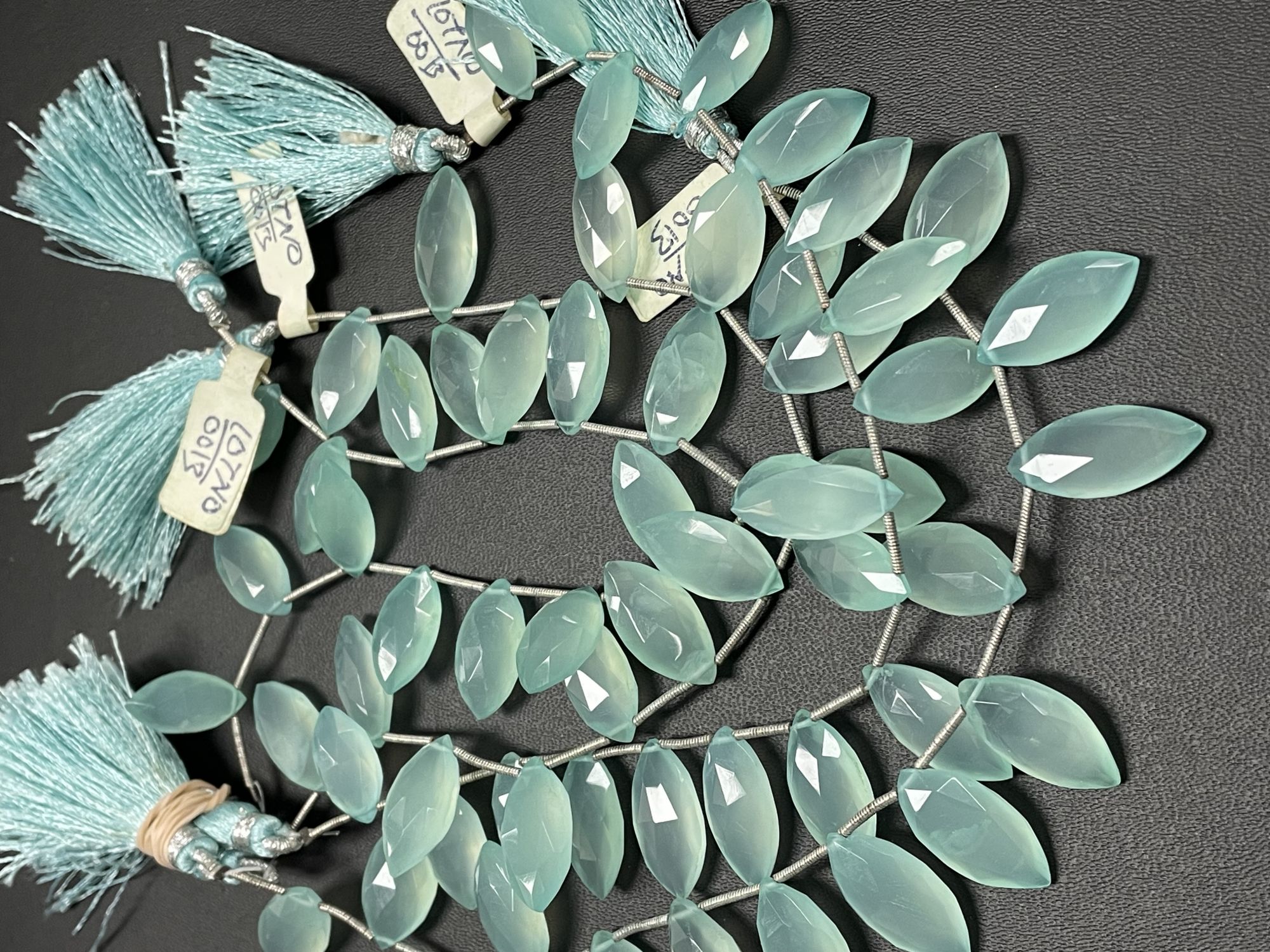 Aqua Chalcedony Marquise Faceted