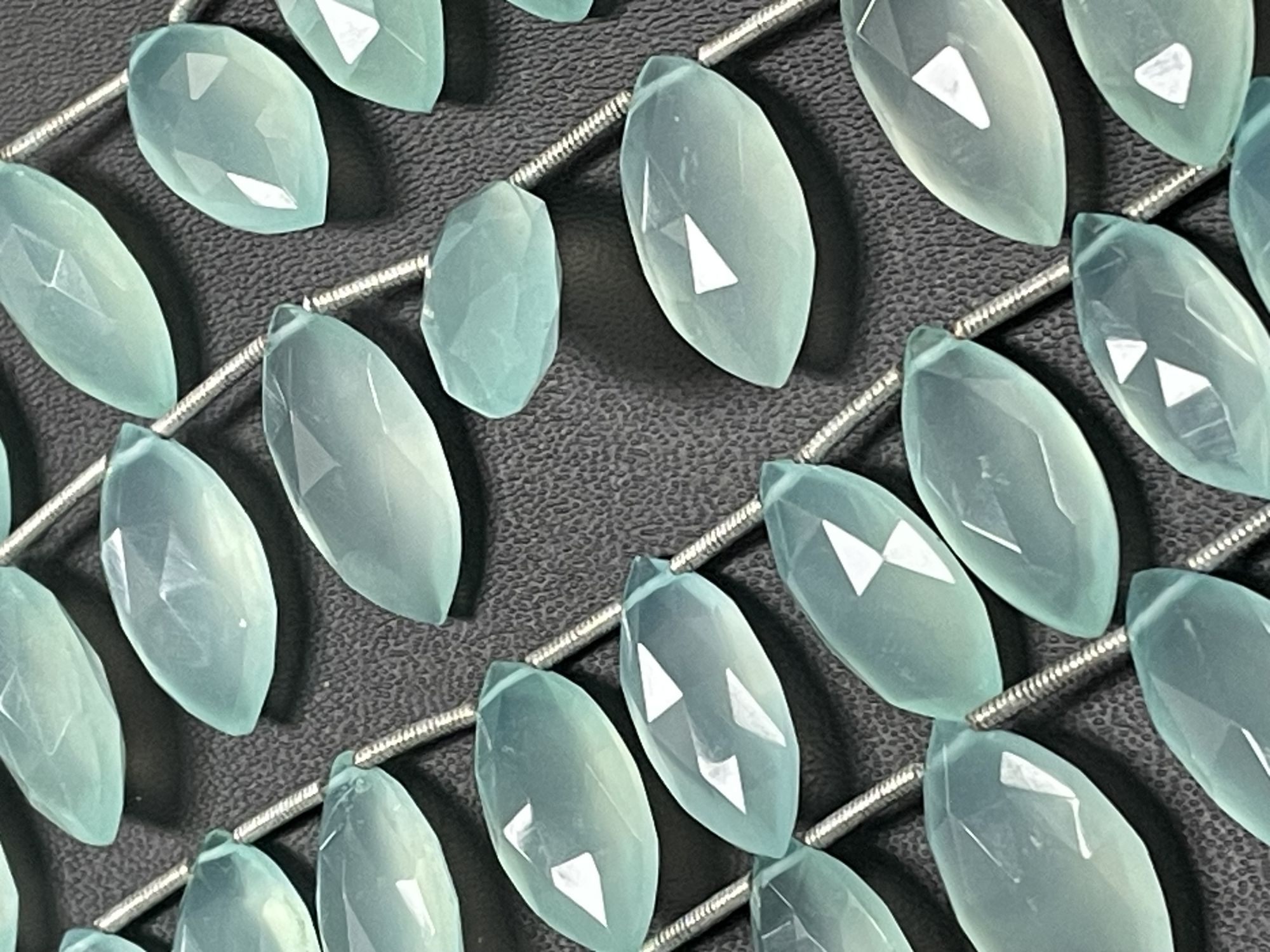 Aqua Chalcedony Marquise Faceted