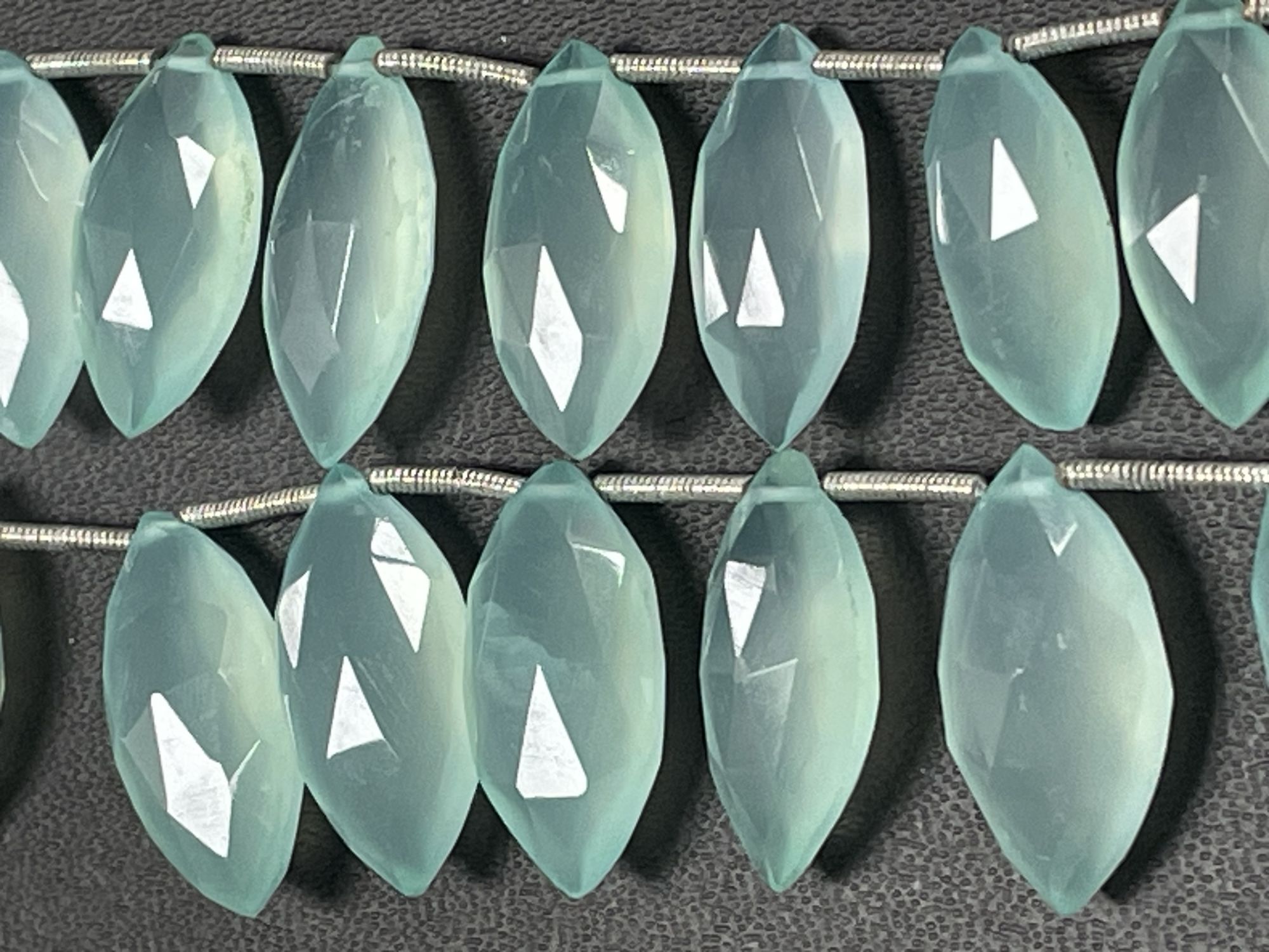 Aqua Chalcedony Marquise Faceted
