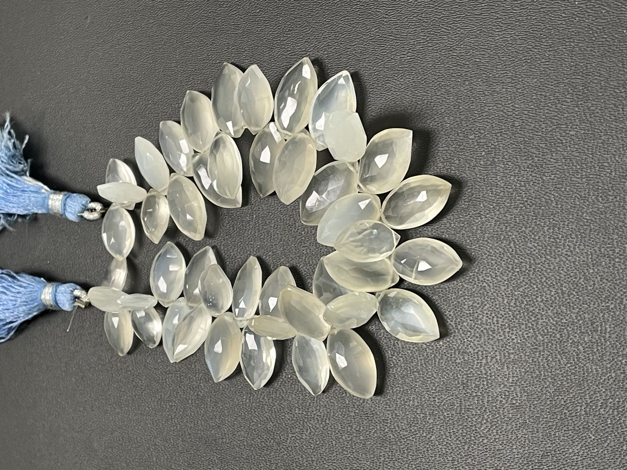 White Chalcedony Marquise Faceted