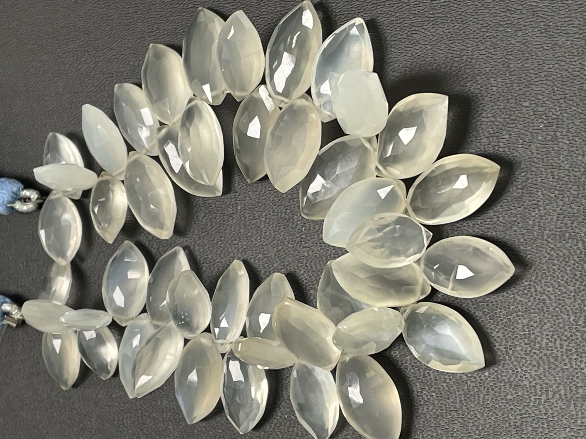 White Chalcedony Marquise Faceted