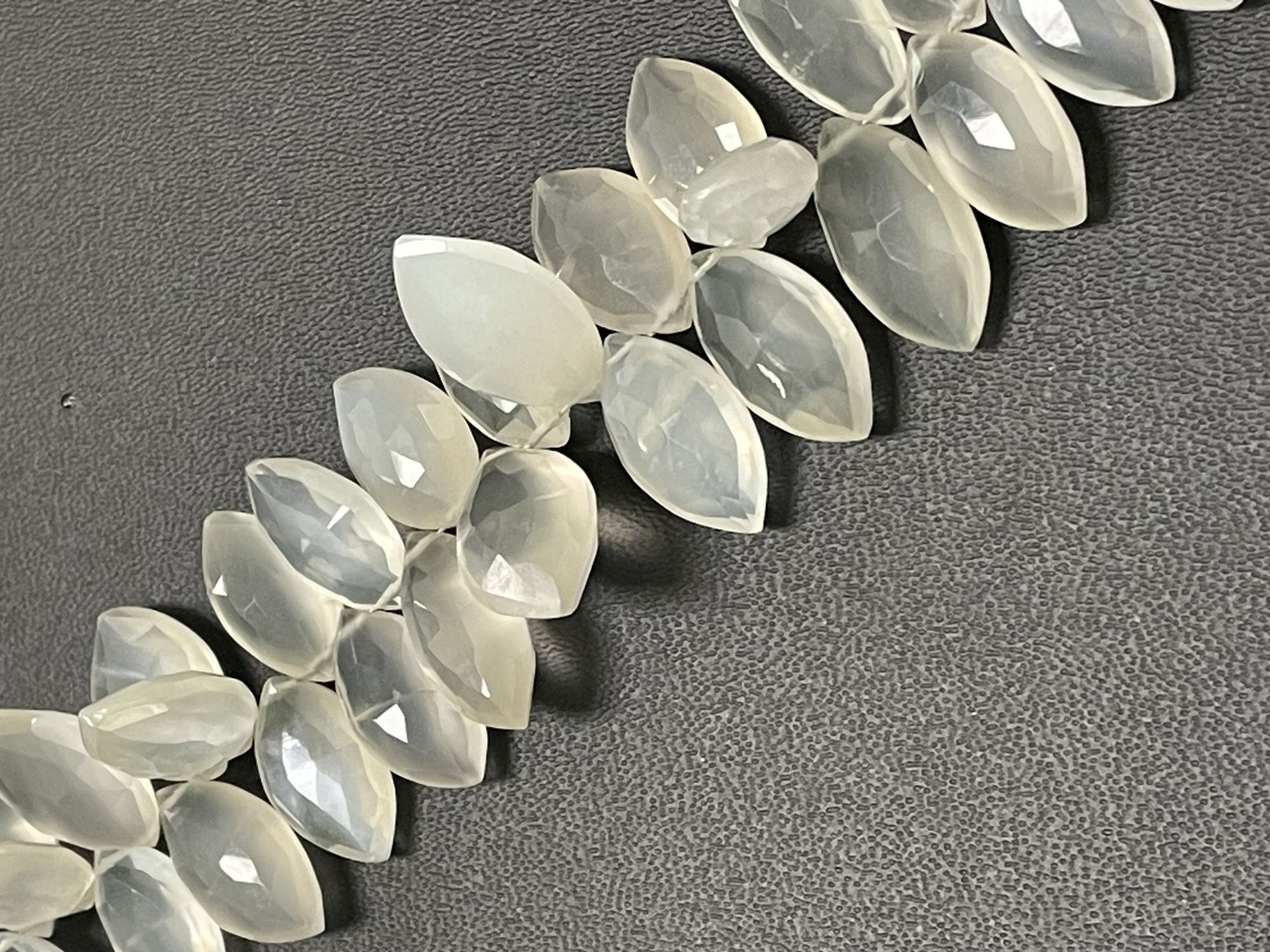 White Chalcedony Marquise Faceted