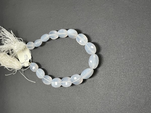 Blue Chalcedony Barrel Faceted