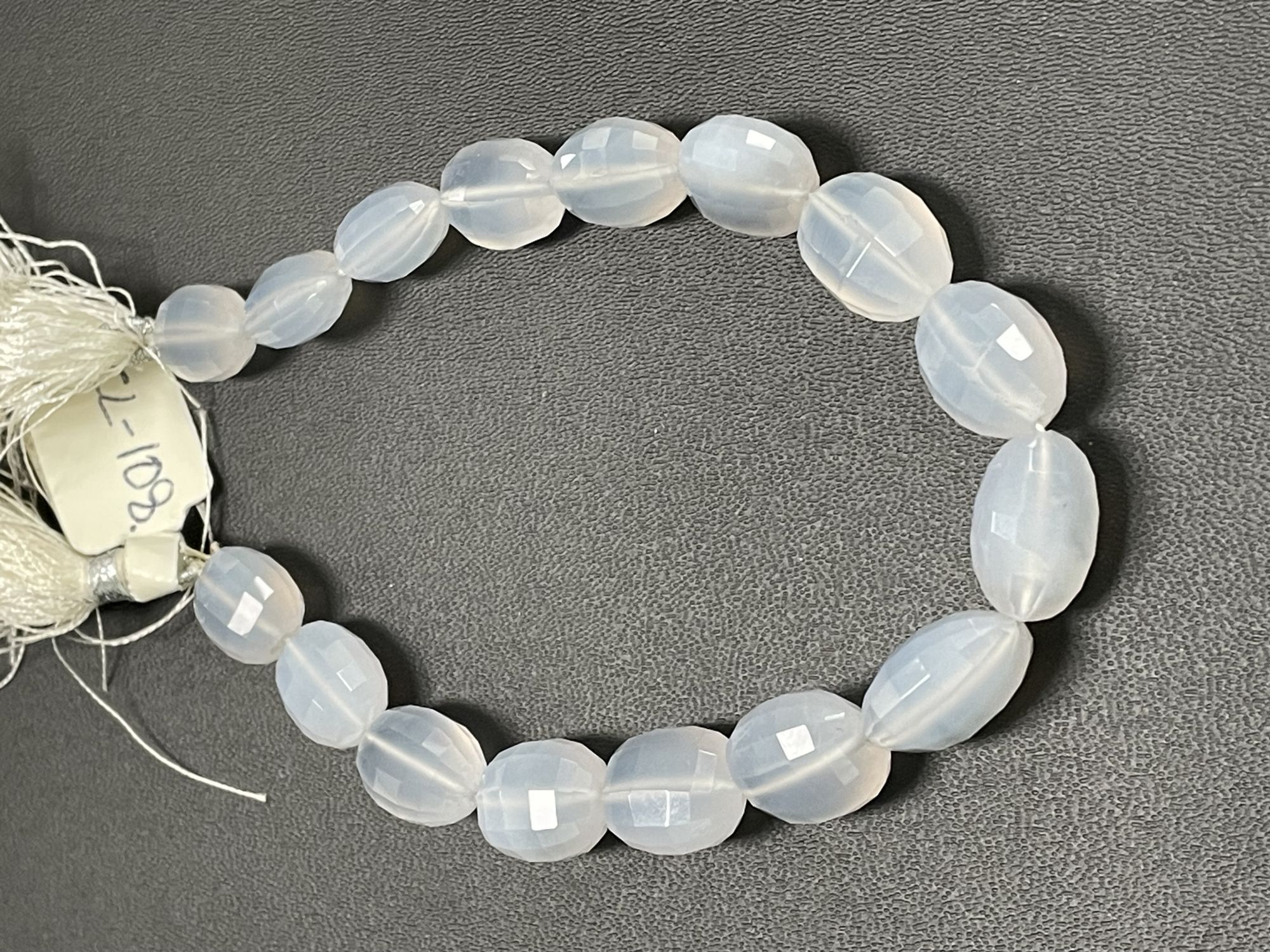 Blue Chalcedony Barrel Faceted
