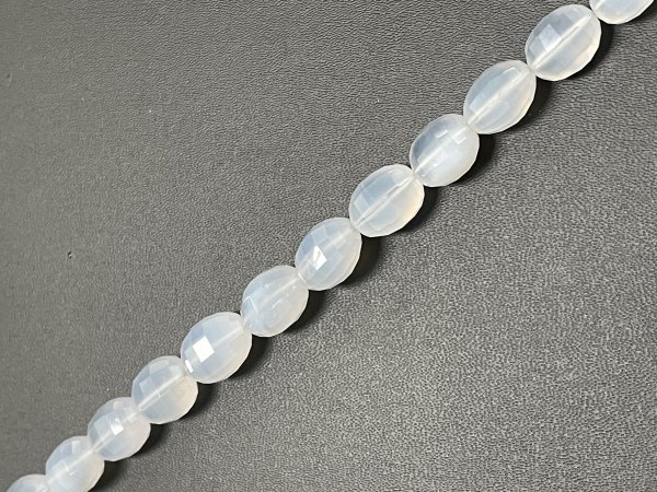 Blue Chalcedony Barrel Faceted