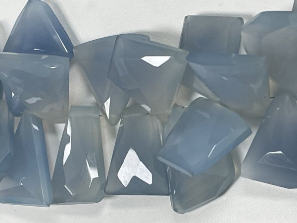 Blue Chalcedony Funky Cut Faceted