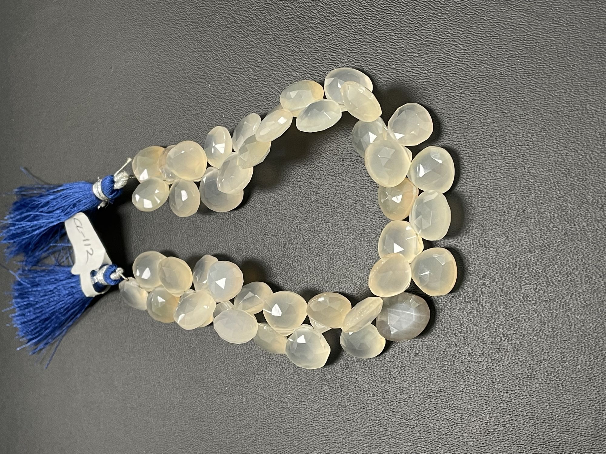 Blue Chalcedony Heart Faceted