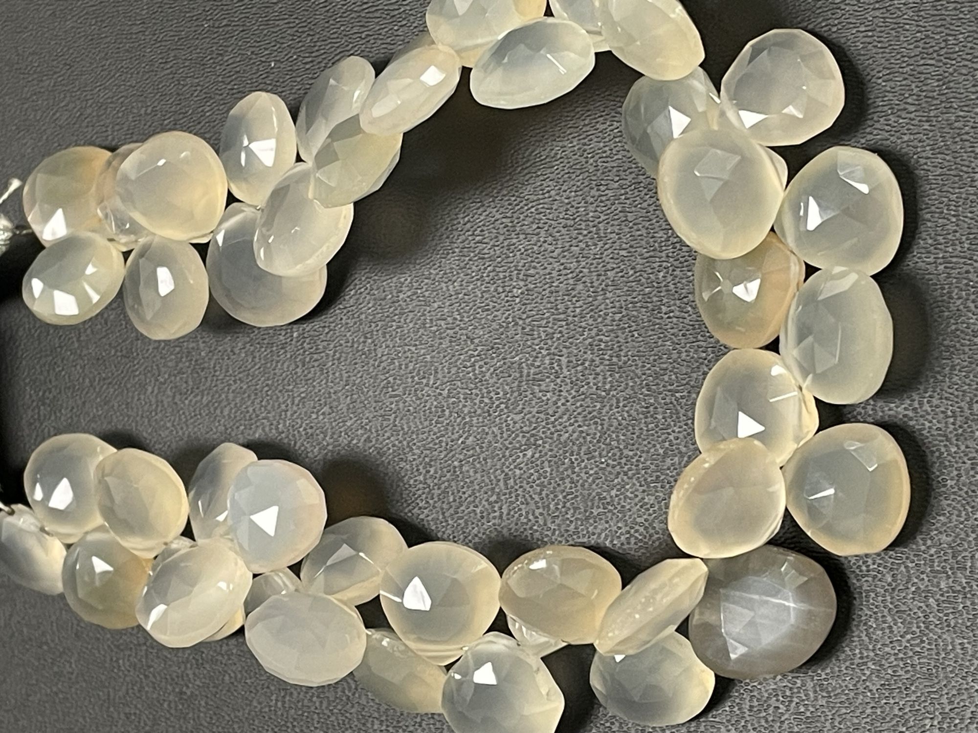 Blue Chalcedony Heart Faceted